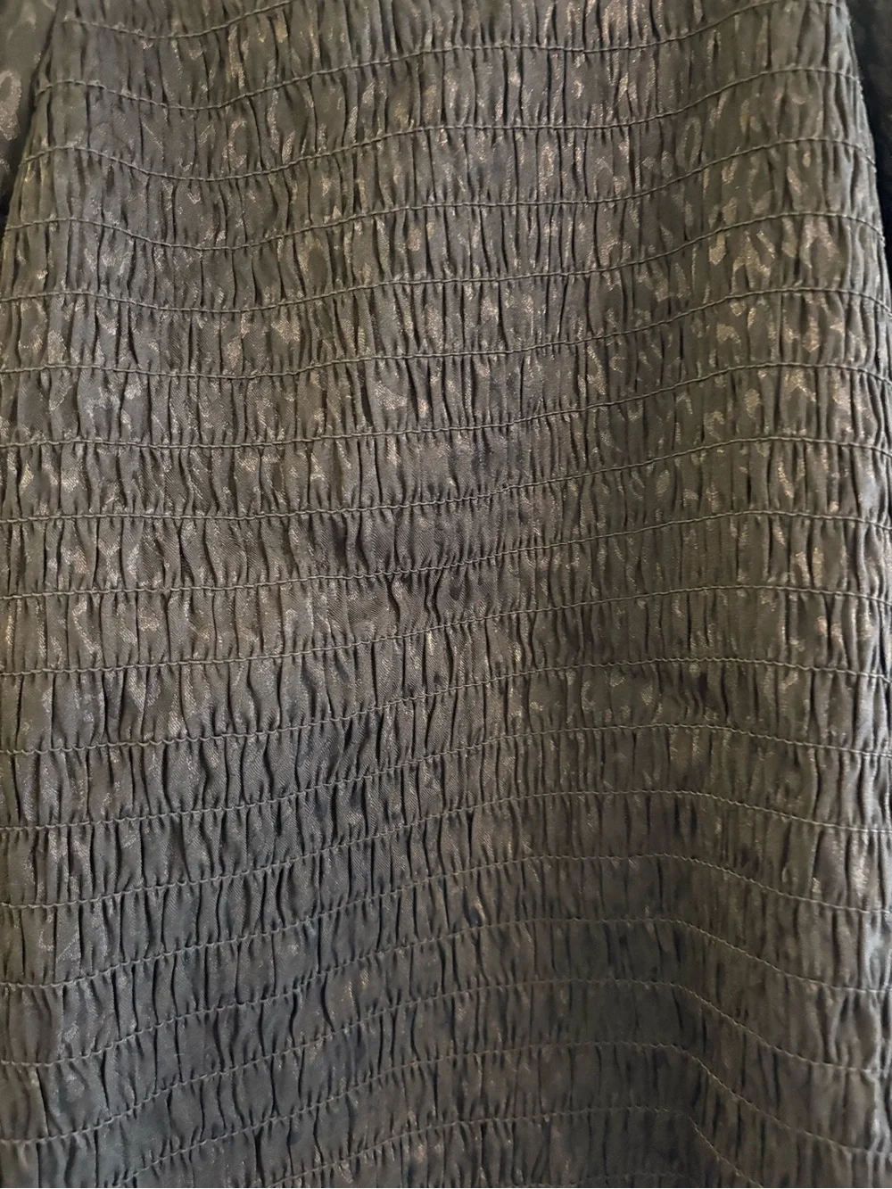 art class Black Smocked Crop Top with Puff Sleeves